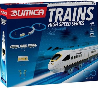 Железнодорожный набор Dumica High Speed Basic Train Set B1 электрический поезд пути 16 элементов и аксессуары 22 детали (DU20331) (6920160203315)