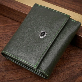 Женский миниатюрный кошелек из натуральной кожи ST Leather bg230fash83 Зеленый