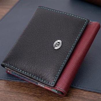 Стильный женский кошелек из натуральной кожи с монетницей ST Leather Разноцветный горизонтальный (bg195fash10)
