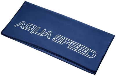 Полотенце из микрофибры Aqua Speed DRY FLAT 50x100 см быстросохнущее для бассейна и фитнеса Темно-синее (155-10-50x100)