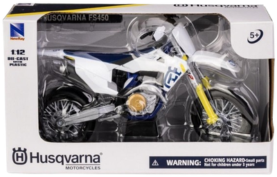 Модель мотоцикла Daffi Husqvarna FS450 2019 1:12 Біла M-616 (5905422136168)