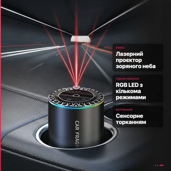 Ароматизатор автомобільний XT015 з RGB підсвічуванням та ефектом зоряного неба