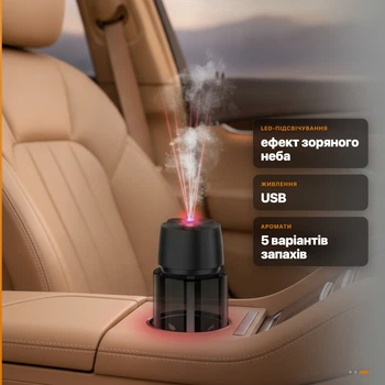 Автомобільний ароматизатор XT056 Зоряне небо з LED-підсвічуванням і USB, 5 ароматів