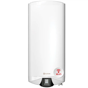 Водонагреватель накопительный Eldom Galant 2100+1200 W DU080W-W 80л вертикальный, мокрый ТЭН 3,3кВт белый