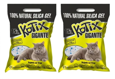 Наповнювач для котячого туалету Kotix GIGANTE Силікагелевий поглинаючий 12 кг (30 л)