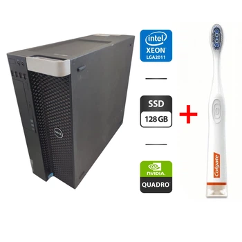 Робоча станція Dell Precision T3600 Tower / Intel Xeon E5-2650L (8 (16) ядер по 1.8 - 2.3 GHz) / 16 GB DDR3 / 128 GB SSD / nVidia Quadro K620, 2 GB GDDR3, 128-bit / DVD-ROM б/в + Подарунок Розумна інтерактивна зубна щітка Colgate Connect M1 / Bluetooth