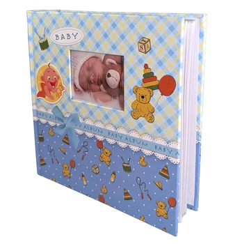 Альбом детский на 200 фото 10х15см. Baby album blue