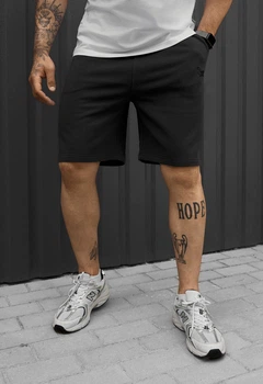 Шорты Мужские Стаф Темно-серые Вязаные С Логотипом Спортивные Staff Dje Dark Gray Logo XS (396303)