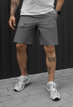 Шорты Мужские Стаф Карго Серые Однотонные Staff Cargo Kr Gray M (396325)