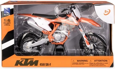 Модель мотоцикла Daffi KTM 450 SX-F 2018 1:6 Помаранчева M-621 (5905422136212)