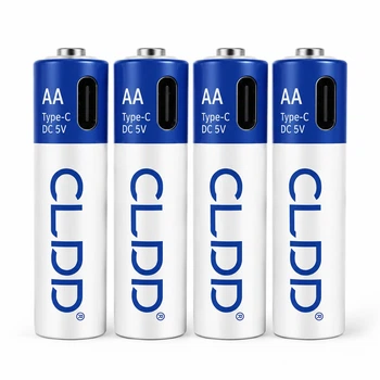 Акумуляторні батарейки AA C.L.D.P 1.6V 2000 mAh Zn-Ni з USB зарядкою, комплект 4 шт