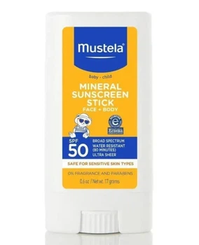 Mustela Mineral Sunscreen Stick SPF50 Солнцезащитный минеральный стик для всей семьи 17 г (10.27)