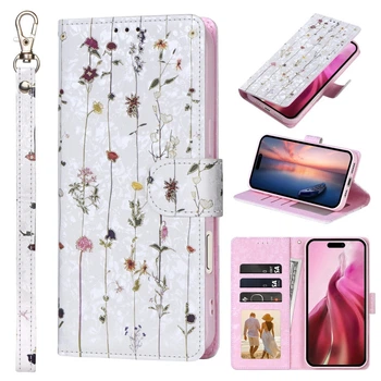 Чехол-книжка Color Book Leather для Apple iPhone 17 Spring Flowers