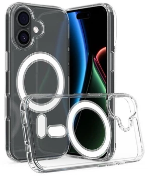 Чехол противоударный Clear Case Ultra Hybrid with MagSafe для Apple Iphone 17 (6.3") Прозрачный