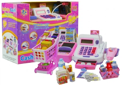 Zestaw do zabawy LEAN Toys Kasa fiskalna z akcesoriami (21) (5905214972240)