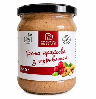 Арахисовая паста с клюквой 540 г