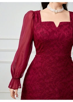 Сукня 3XL, вишневий (915276-3)