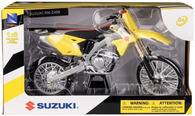 Модель мотоцикла Daffi Suzuki RM-Z450 1:6 Жовта M-618 (5905422136182)