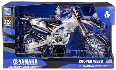 Модель мотоцикла Daffi Yamaha YZ450F Star Racing 2022 Cooper Webb 1:6 Синя M-629 (5905422136298)