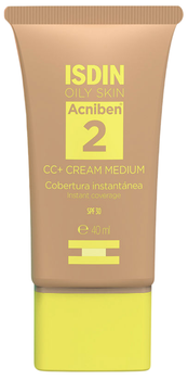 Krem CC Isdin Acniben Spf 30 do cery tłustej Medium 40 ml (8429420303553)