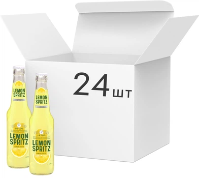 Упаковка слабоалкогольного газованого коктейлю Le Coq Lemon Spritz 4.7% 0.33 л х 24 шт (4740098003694)