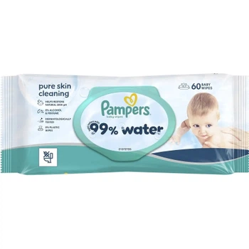 Детские влажные салфетки Pampers 99 Water, 60 шт (8006530116558)