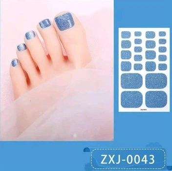 Наклейки для нігтів на ногах ZXJ-0043 Сині