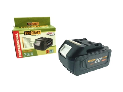 Аккумуляторная батарея Procraft Battery20/4 (20В, 4АГ) подходит на любую технику с посадкой Makita M1
