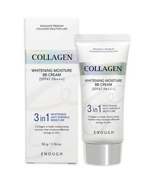 ENOUGH Collagen Whitening 3 in 1 зволожуючий BB-крем SPF47 РА ++++, 50 мл (8809755462109)