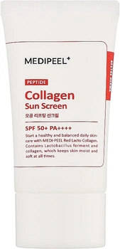Солнцезащитный крем для лица MEDIPEEL Red Lacto Peptide Collagen Pore Lifting Sun Cream SPF 50+ PA++++ 50 мл (8809941823189)