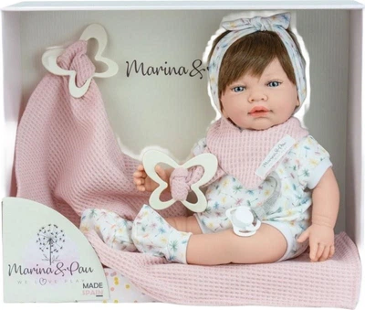 Lalka Marina&Pau Bobas Sweet Baby Farfalla z kocykiem 42 cm MP728 (8435606207287)
