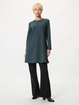 Платье короткое осеннее женское Uniqlo 406382573 S Зеленое (1159864924)