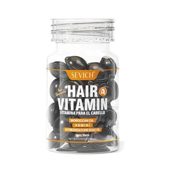 Капсулы для темных волос Sevich Hair Vitamin масло Кукуи и Алоэ Вера защита от солнца черные 30шт