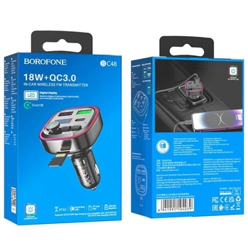 АЗП модулятор BOROFONE BC48 Broad QC3.0 чорний