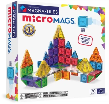 Магнітний конструктор Magna-Tiles microMAGS 70 елементів 90296 (0850025176385)