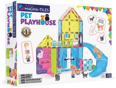 Магнітний конструктор Magna-Tiles Pet Playhouse 50 елементів 90354F (0850025176491)