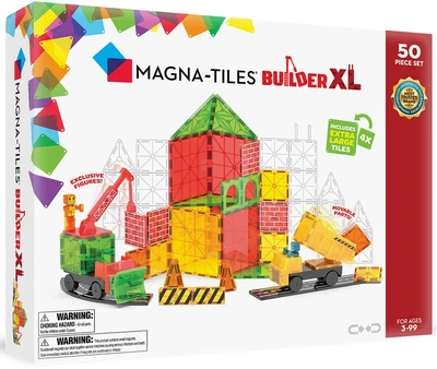Магнітний конструктор Magna-Tiles Builder XL 50 елементів 90289 (0850025176354)