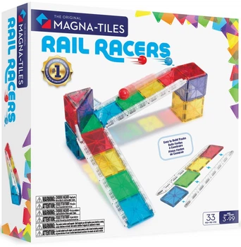Магнітний конструктор Magna-Tiles Small Rail Racer 33 елементи 90362 (0850025176606)