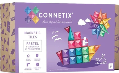 Магнітний конструктор Connetix Pastel Starter Pack 64 елементи CT-P-00064-ST (0850036293279)