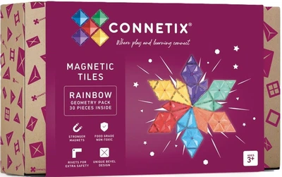 Магнітний конструктор Connetix Rainbow Geometry Pack 30 елементів CT-R-00030-GE (0850036293187)