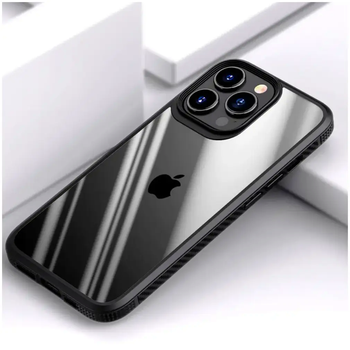 Чехол противоударный для iPhone 14 Pro Max черный силиконовый защита от падений и царапин