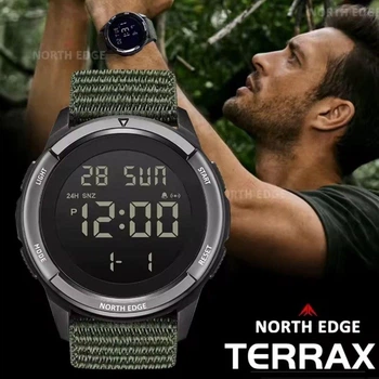 Чоловічий цифровий годинник North Edge Terrax оливковий