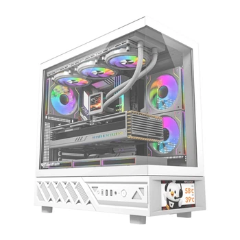 Корпус компьютера DarkFlash DS950V White с дисплеем + 6 вентиляторов