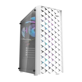 Корпус компьютерный Darkflash DK351 + 4 вентилятора RGB White