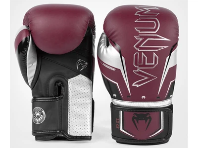 Рукавички тренувальні VENUM Elite Evo Boxing Gloves 10 унцій бордовий (5271)