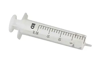 Шприц BD 20 мл 2-х компонентный Discardit с одной иглой 23G (0.8х40 мм), конус Луер