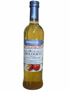 Оцет яблучний органічний Mengazzoli Organic Apple Vinegar нефільтрований непастеризований з маткою оцту 500 мл