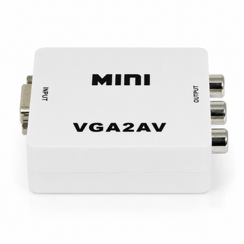 Перехідник-конвертер VGA to AV RCA активний міні VGA2AV 77212