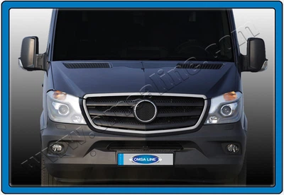 Накладка хромована на решітку радіатора Mercedes-Benz Sprinter W906 2013-, Carmos 6455712