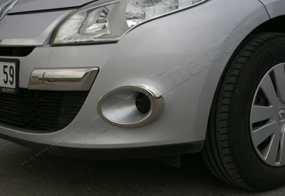 Накладки хромовані на протитуманні фари (2шт) Renault Megane 5D/SW 2010-2012, OmsaLine 6112103